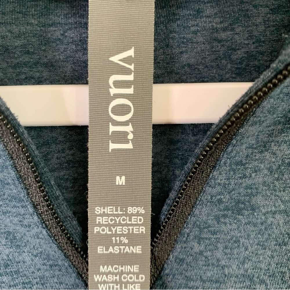 Vuori Mens blue Ponto performance 1/4 zip up hoodie M V244 - Picture 6 of 9